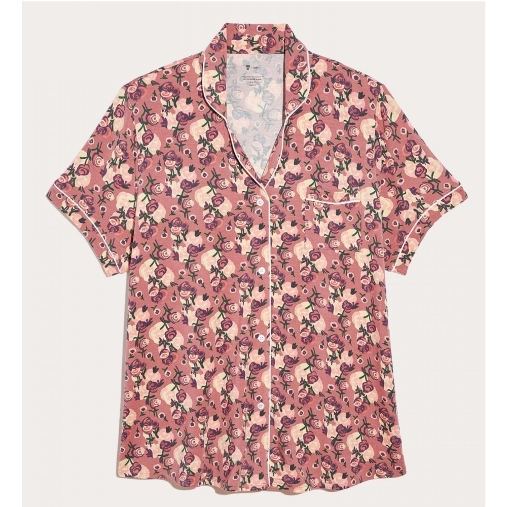 Anna Sui x Knix Modal Pajamas Sleep Top Floral Rose Bouquet size medium